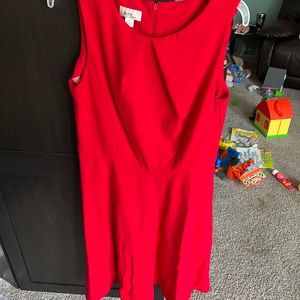 Womens Classy Sheath Dress, Red, Size 12
